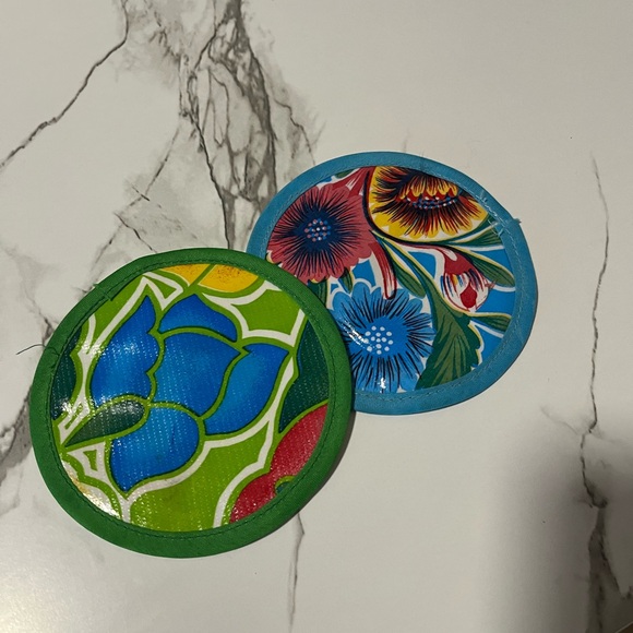 Colorful Floral Coasters Set - Picture 3 of 5